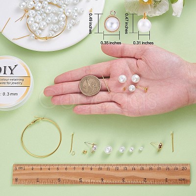 DIY Imitation Pearl Long Drop Earring Making Kit DIY-SZ0009-67-1