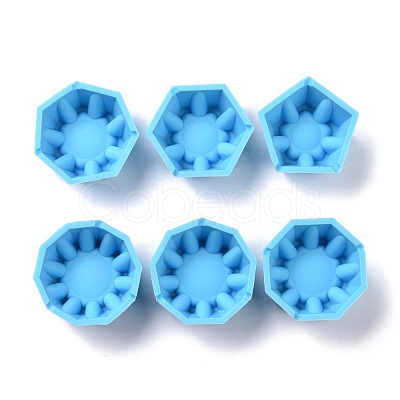 5~10 Petals Inverted Flower Base Silicone Cups DIY-L067-H01-1