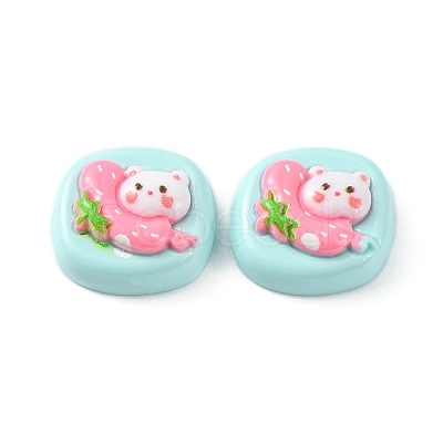 Opaque Cute Cartoon Resin Cabochons CRES-O006-06E-1