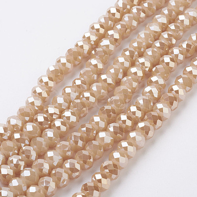 Electroplate Glass Beads Strands EGLA-D020-8x5mm-76-1