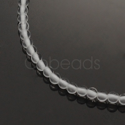 Natural Quartz Crystal Round Beads Strands G-P058-01-1