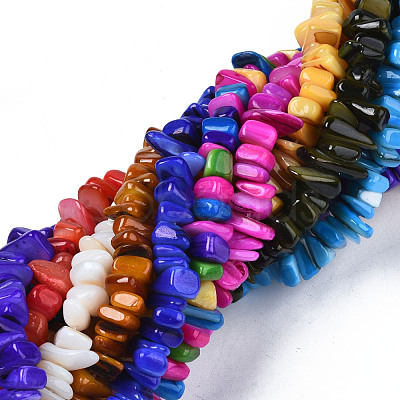 Natural Trochid Shell/Trochus Shell Beads Strands SHEL-S258-080-1