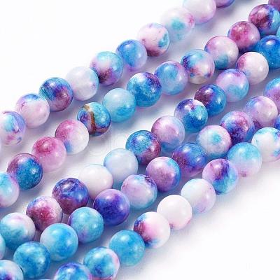 Natural Persian Jade Beads Strands G-H1625-6mm-PR19-1