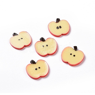 Opaque Resin Fruit Pendants RESI-H144-09-1