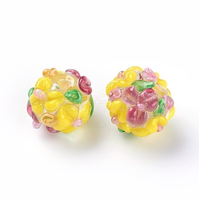 Handmade Bumpy Lampwork Beads LAMP-E021-06N-1