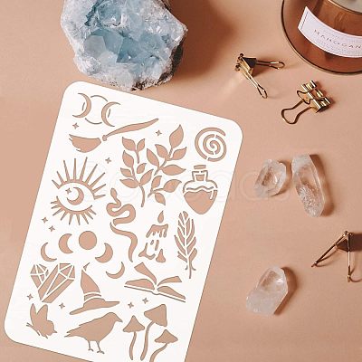 Plastic Reusable Drawing Painting Stencils Templates DIY-WH0202-342-1