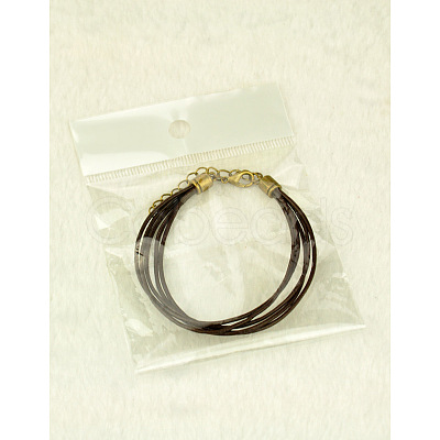 Cowhide Leather Cord Bracelets BJEW-JB00896-08-1