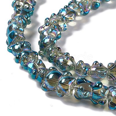 Electroplate Glass Beads Strands EGLA-L030-HP01-1