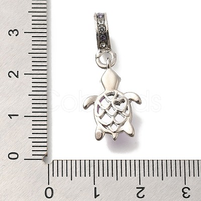 Rack Plating Alloy Rhinestone European Dangle Charms FIND-H005-45-1