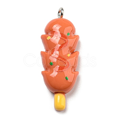 Opaque Resin Imitation Food Pendants CRES-D019-02C-1