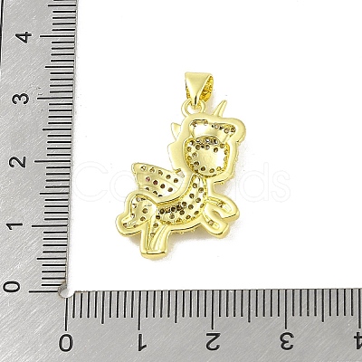 Brass Micro Pave Cubic Zirconia Pendants KK-E111-26G-1