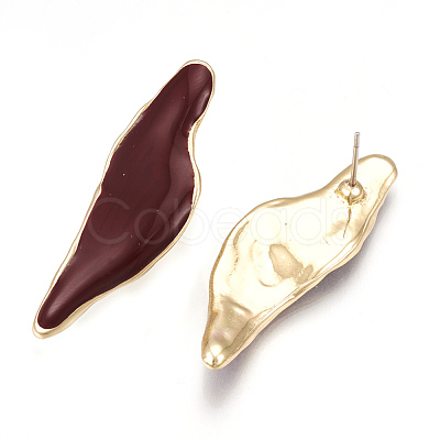 Alloy Enamel Stud Earrings PALLOY-T056-22B-1