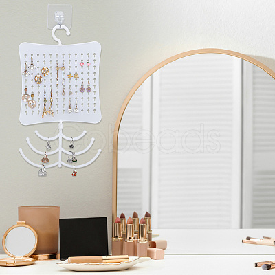 Plastic Wall Mounted Multi-purpose Jewelry Storage Hanging Rack EDIS-WH0029-91B-1