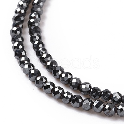 Electroplate Non-magnetic Synthetic Hematite Beads Strands G-L487-B-15-1