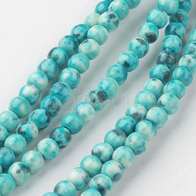 Natural Ocean White Jade Bead Strands G-G916-4mm-04-1