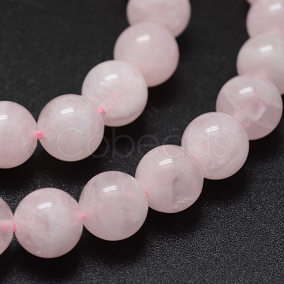 Natural Madagascar Rose Quartz Beads Strands G-K285-33-10mm-01-1