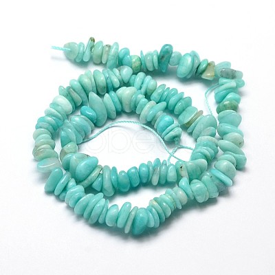 Natural Amazonite Chip Beads Strands X-G-E271-75-1