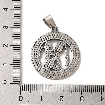 304 Stainless Steel Pendants STAS-C084-01A-AS-1