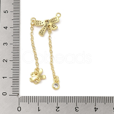 Rack Plating Brass Micro Pave Cubic Zirconia Pendants KK-C052-17G-1