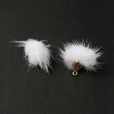 Faux Mink Fur Tassel Pendant Decorations FIND-YW0002-24D-1