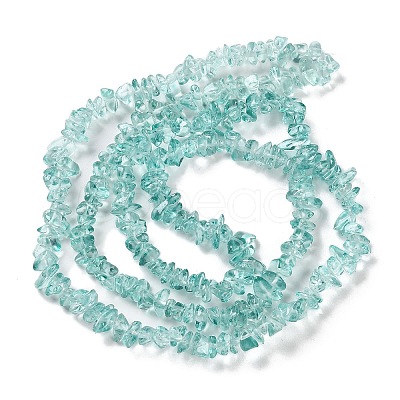 Spray Painted Transparent Glass Beads Strands X-GLAA-P060-01B-04-1