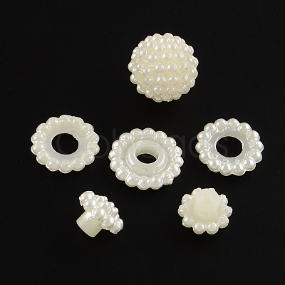 Acrylic Imitation Pearl Beads MACR-R553-14mm-04-1