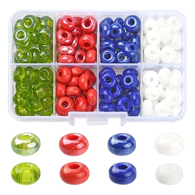 160Pcs 8 Style Opaque & Transparent Colours Glass Round Beads SEED-YW0002-05-1