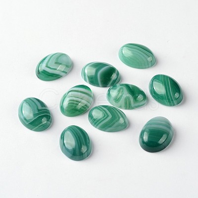 Natural Agate Oval Cabochons G-L347-01A-1