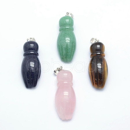 Natural & Synthetic Mixed Stone Pendants G-P393-C-1