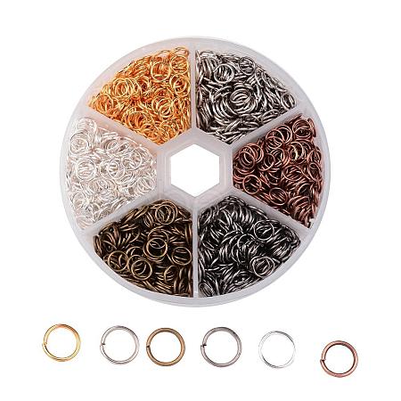 1 Box 6 Color Iron Jump Rings IFIN-JP0012-6mm-1