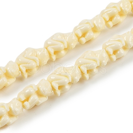 Synthetic Coral Carved Beads Strands CORA-C003-04-1