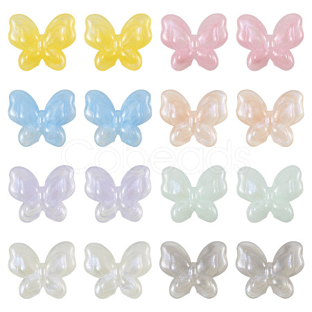 Pandahall 80Pcs 8 Colors Opaque Acrylic Beads OACR-TA0001-24-1