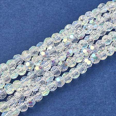 Glass Beads Strands GF4mmC28-AB-1