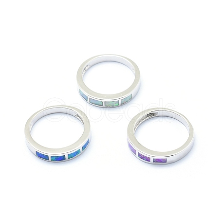 Synthetic Opal Finger Rings RJEW-O026-04P-1