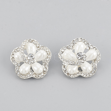 Alloy Rhinestone Shank Buttons RB-S048-09-1