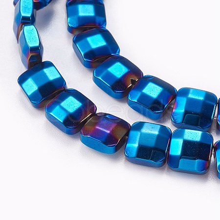 Electroplated Non-magnetic Synthetic Hematite Beads Strands G-P367-C06-1