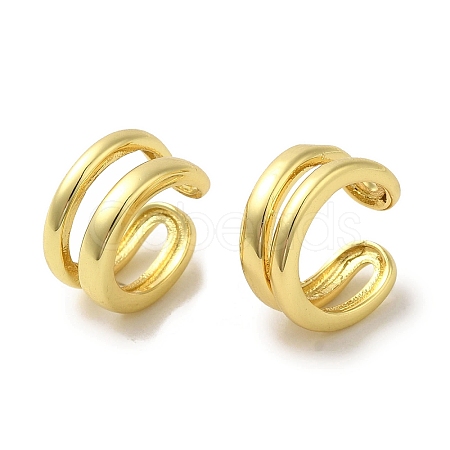 Rack Plating Brass Clip-on Earrings EJEW-R162-26G-02-1