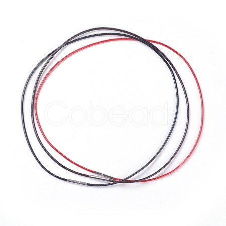 Waxed Polyester Cord Necklace Making MAK-I011-05-B-1