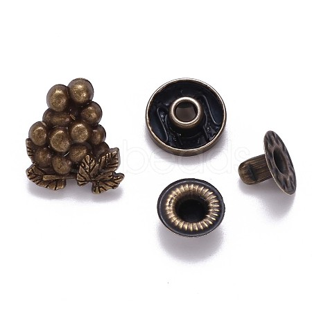 Brass Snap Buttons SNAP-S012-004-RS-1