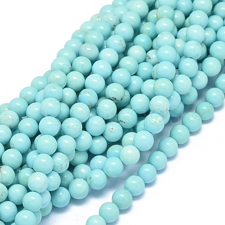Natural Magnesite Beads Strands G-F604-04-6mm-1