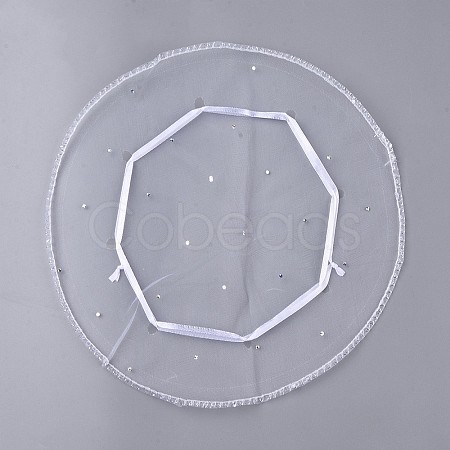 White Jewelry Packing Drawable Pouches X-OP075Y-8-1