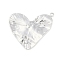 Non-Tarnish 304 Stainless Steel Pendants, Heart Charm, Stainless Steel Color, 22x24x1.5mm, Hole: 1.4mm