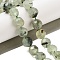 Natural Prehnite Beads Strands, Faceted Football Hexagonal Cut, Round, 9.5~10mm, Hole: 1.2mm, about 39pcs/strand, 15.08 inch(38.3cm)