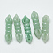 Natural Green Aventurine Links connectors, Dorje Vajra, 44~46x10x10mm, Hole: 1.5mm