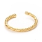 Rack Plating Brass Cuff Bangles, Long-Lasting Plated Twist Bangles for Women Men, Cadmium Free & Lead Free, Real 18K Gold Plated, Inner Diameter: 2-3/8 inch(6cm)