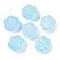 Transparent Spray Paint Glass Beads, Rose, Light Sky Blue, 15x15x8mm, Hole: 1.2mm