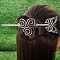 Antique Silver Viking Hair Sticks Hair Pin, Ladies Retro Hair Accessory, Rose Sword Hair Sticks, Butterfly, 180mm