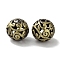 Tibetan Style Brass Beads, Cadmium Free & Lead Free, Hollow Round, Antique Bronze, 13.5x13mm, Hole: 2mm