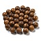 Wood Beads, Undyed, Round, Sienna, 10mm, about 1650pcs/500g