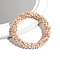 Sparkle Glass Beads Hair Ties, Elastic Hairbands for Women, PeachPuff, 70mm